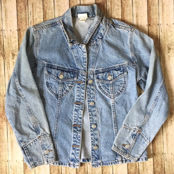 Vintage 90’s Y2K Moda International Light Wash Denim Jean Jacket Small - Picture 1 of 6